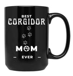 Best Corgidor Mom Ever Black Coffee Mug, Gift Coffee Mug