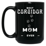 Best Corgidor Mom Ever Black Coffee Mug, Gift Coffee Mug