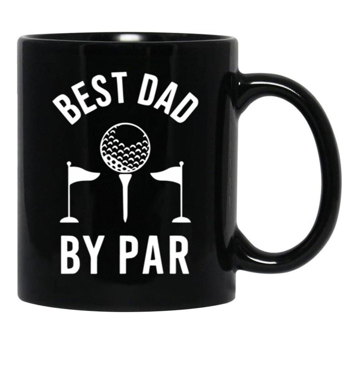 Best Dad By Par Golfer Daddy For Fathers Day Sportive Dad Best Dad Ever Black Coffee Mug, Gift Coffee Mug - Black