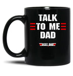 Best Dad Ever Top Dad Funny Fathers Day Black Coffee Mug