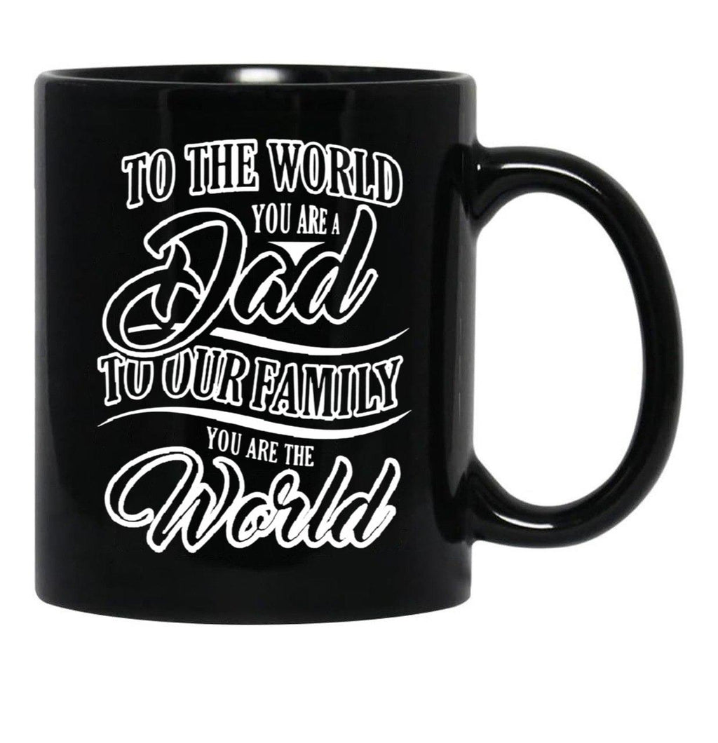 Best Dad For Family I Father'S Day Gift Black Coffee Mug - Black