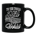 Best Dad For Family I Father'S Day Gift Black Coffee Mug - Black
