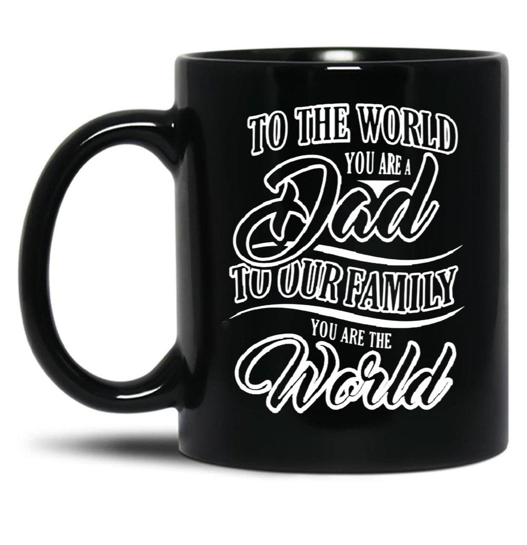 Best Dad For Family I Father'S Day Gift Black Coffee Mug