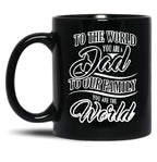 Best Dad For Family I Father'S Day Gift Black Coffee Mug