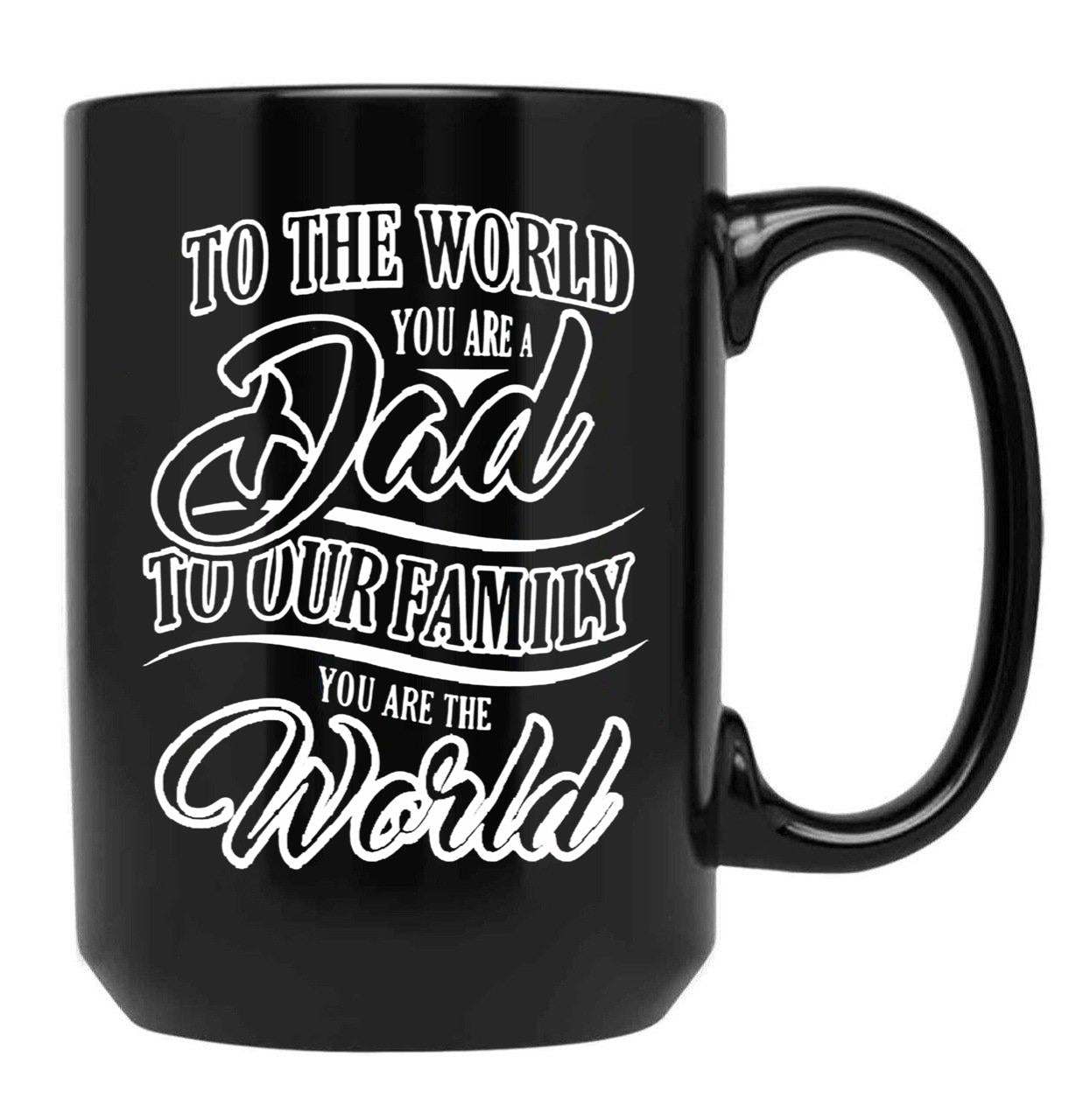 Best Dad For Family I Father'S Day Gift Black Coffee Mug - Black