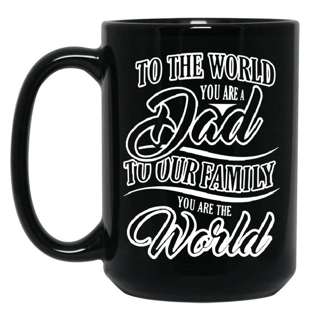 Best Dad For Family I Father'S Day Gift Black Coffee Mug