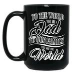 Best Dad For Family I Father'S Day Gift Black Coffee Mug
