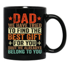 Best Dad Tees Funny Sarcastic Father'S Day 2023 Proud Dad Black Coffee Mug - Black