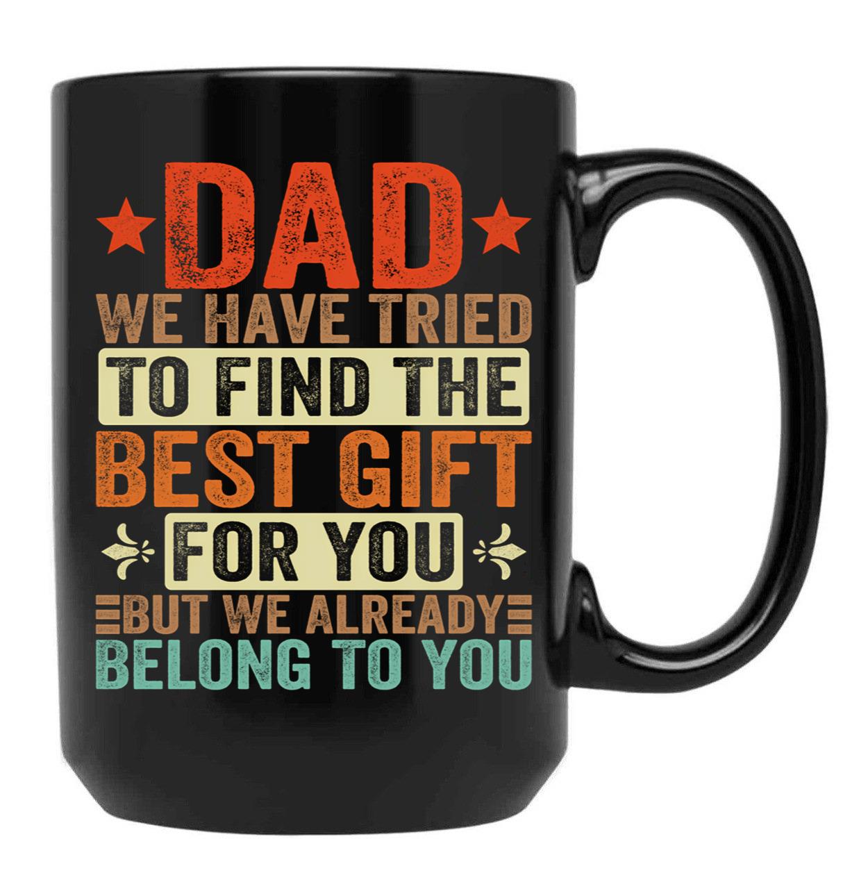 Best Dad Tees Funny Sarcastic Father'S Day 2023 Proud Dad Black Coffee Mug - Black