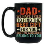 Best Dad Tees Funny Sarcastic Father'S Day 2023 Proud Dad Black Coffee Mug