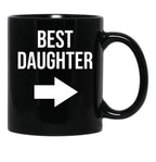Best Daughter Gift Black Coffee Mug - Black