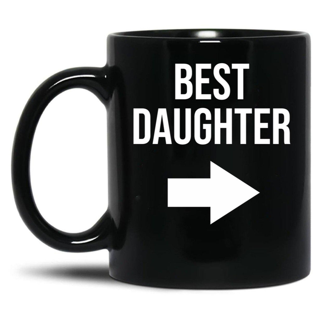 Best Daughter Gift Black Coffee Mug