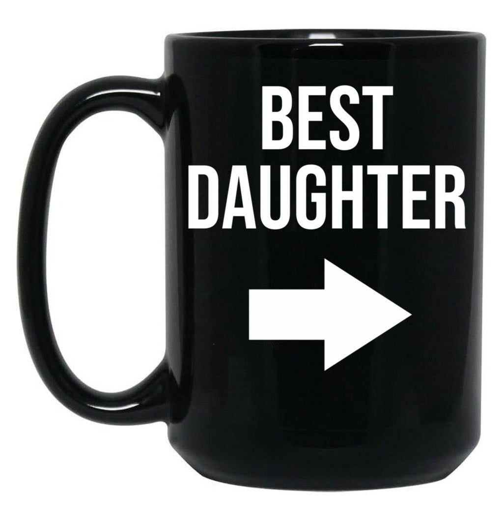 Best Daughter Gift Black Coffee Mug
