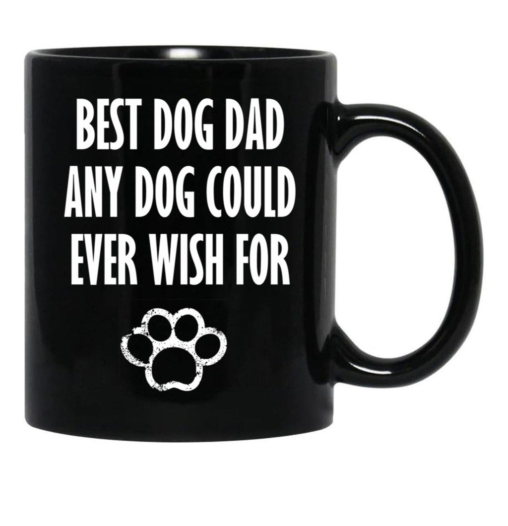 Best Dog Dad Black Coffee Mug - Black