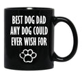 Best Dog Dad Black Coffee Mug - Black