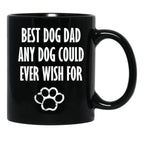 Best Dog Dad Black Coffee Mug - Black