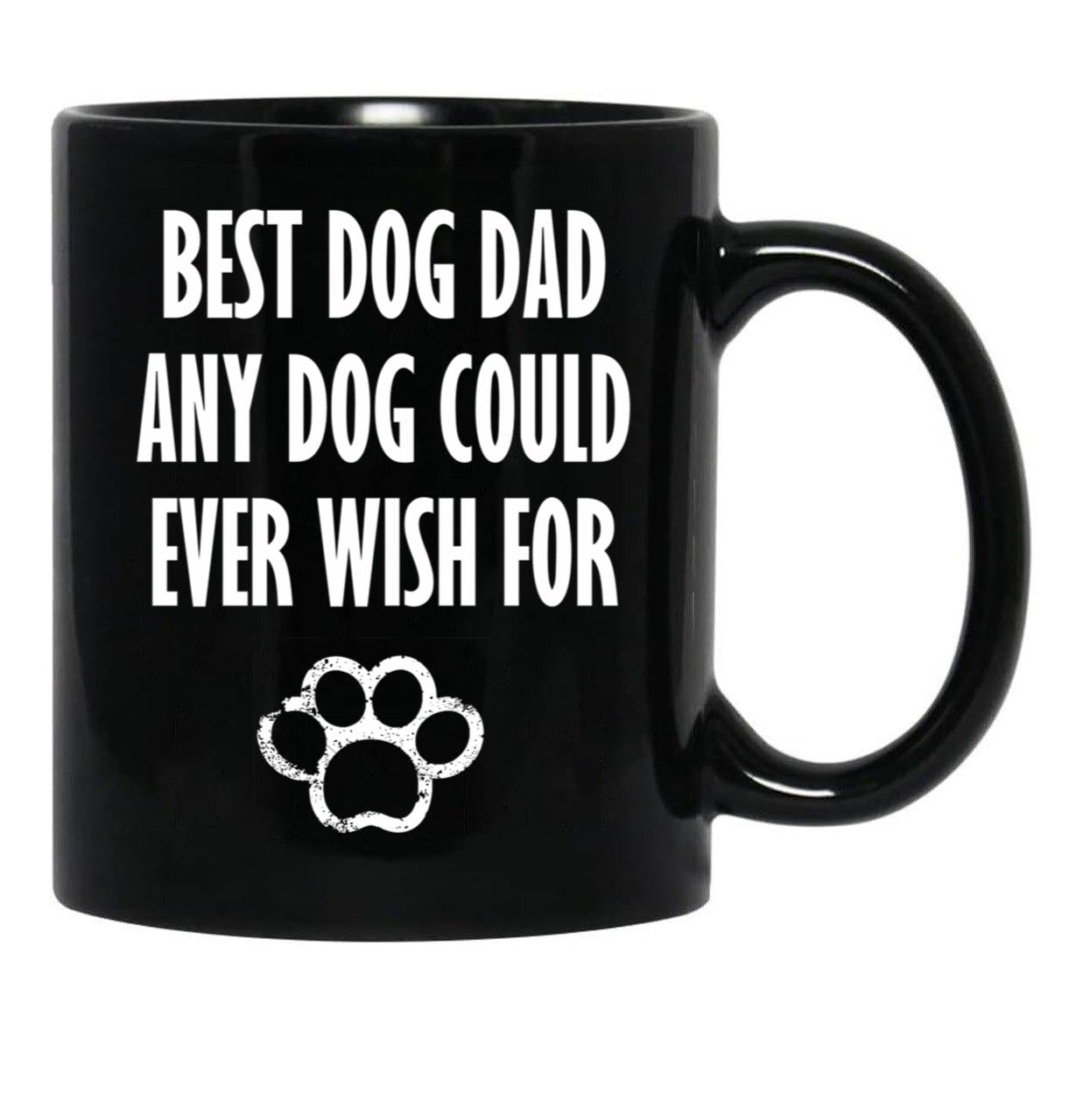 Best Dog Dad Black Coffee Mug - Black