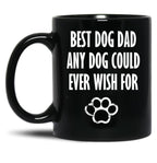 Best Dog Dad Black Coffee Mug