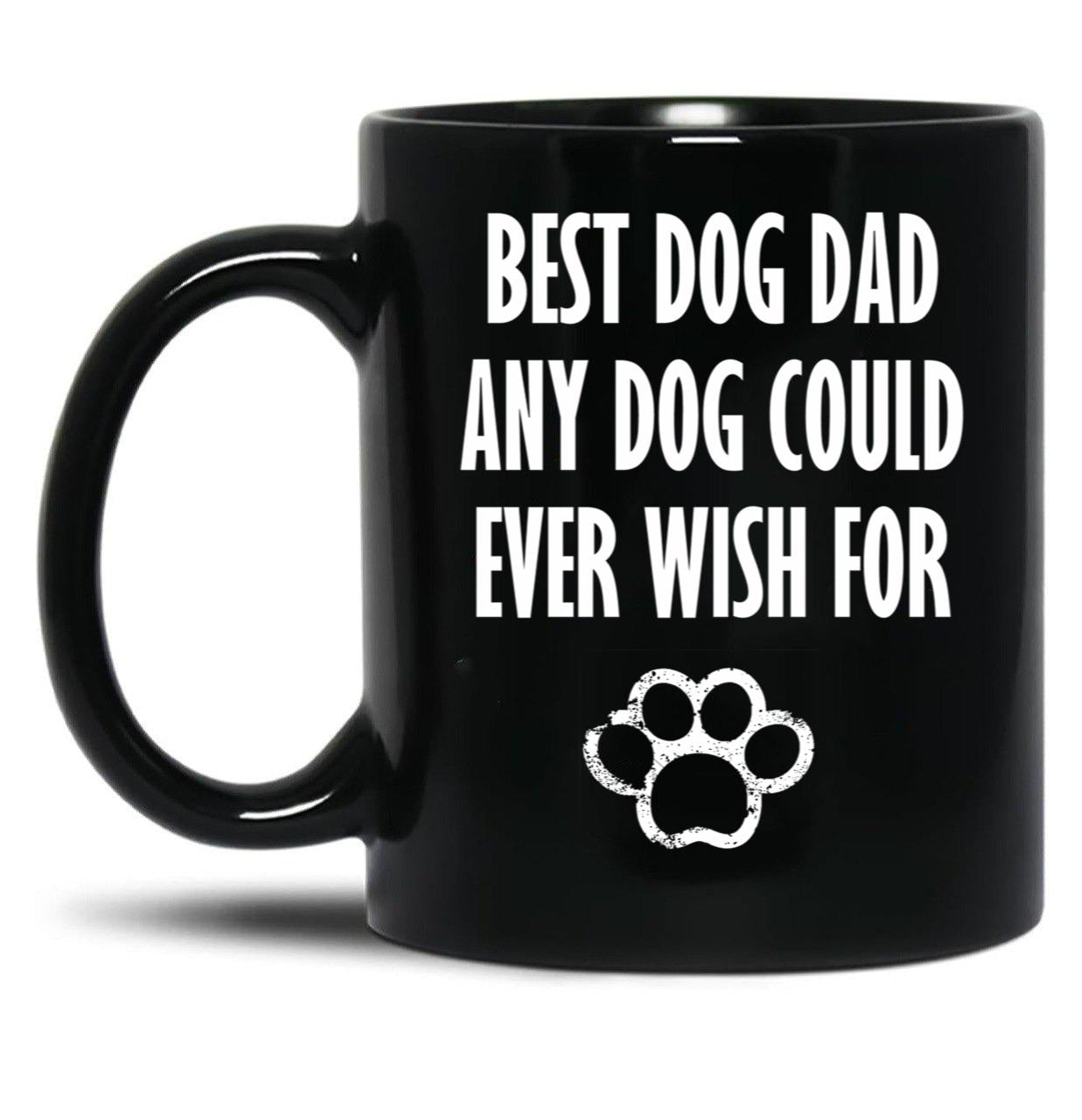Best Dog Dad Black Coffee Mug