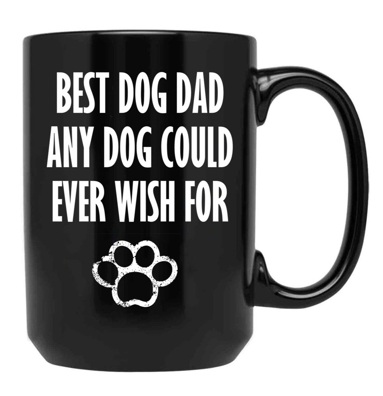 Best Dog Dad Black Coffee Mug - Black