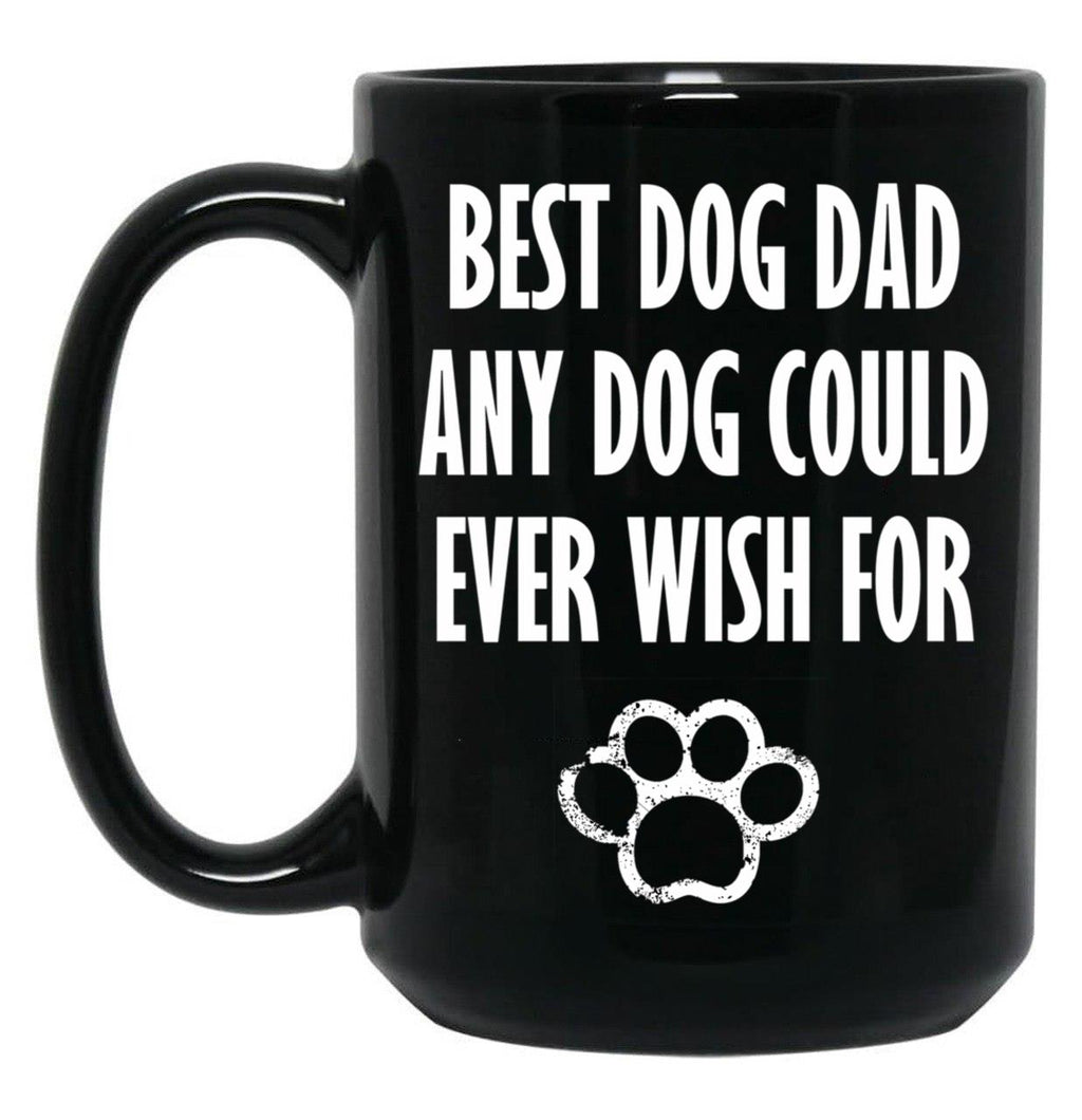Best Dog Dad Black Coffee Mug