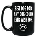 Best Dog Dad Black Coffee Mug