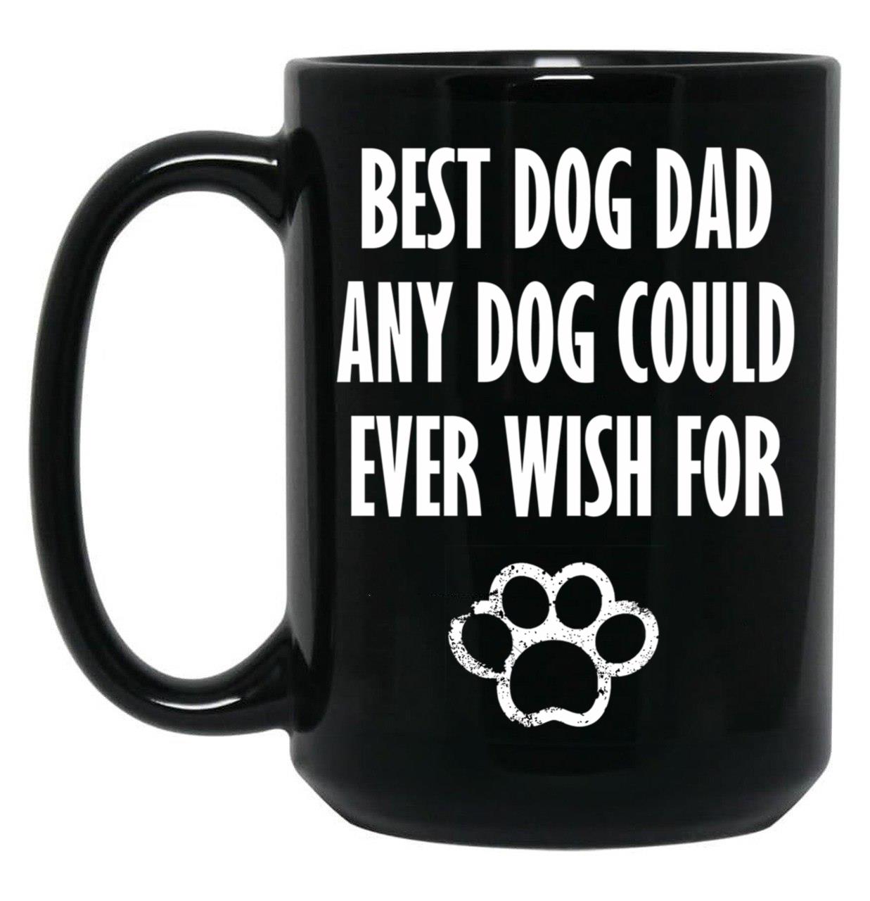 Best Dog Dad Black Coffee Mug