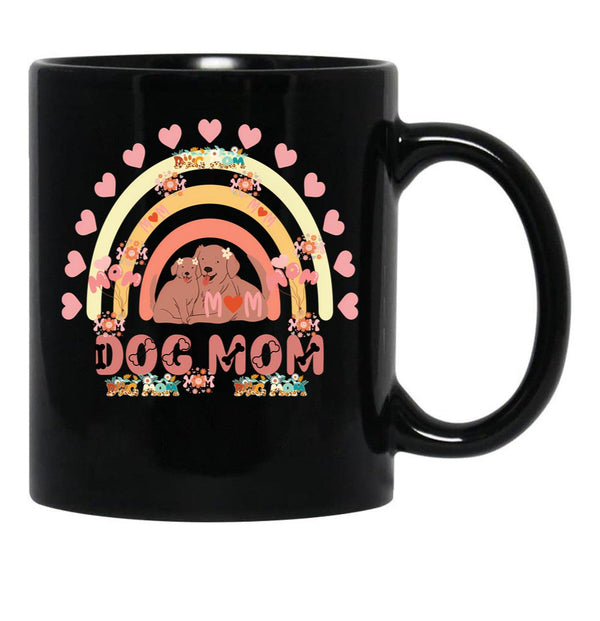 Best Dog Mom Funny Mama Is For Dog Lovers A Cute Dog Mom With A Beautiful Heart Black Coffee Mug, Gift Coffee Mug - Black