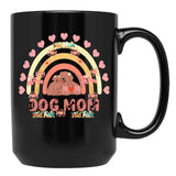 Best Dog Mom Funny Mama Is For Dog Lovers A Cute Dog Mom With A Beautiful Heart Black Coffee Mug, Gift Coffee Mug