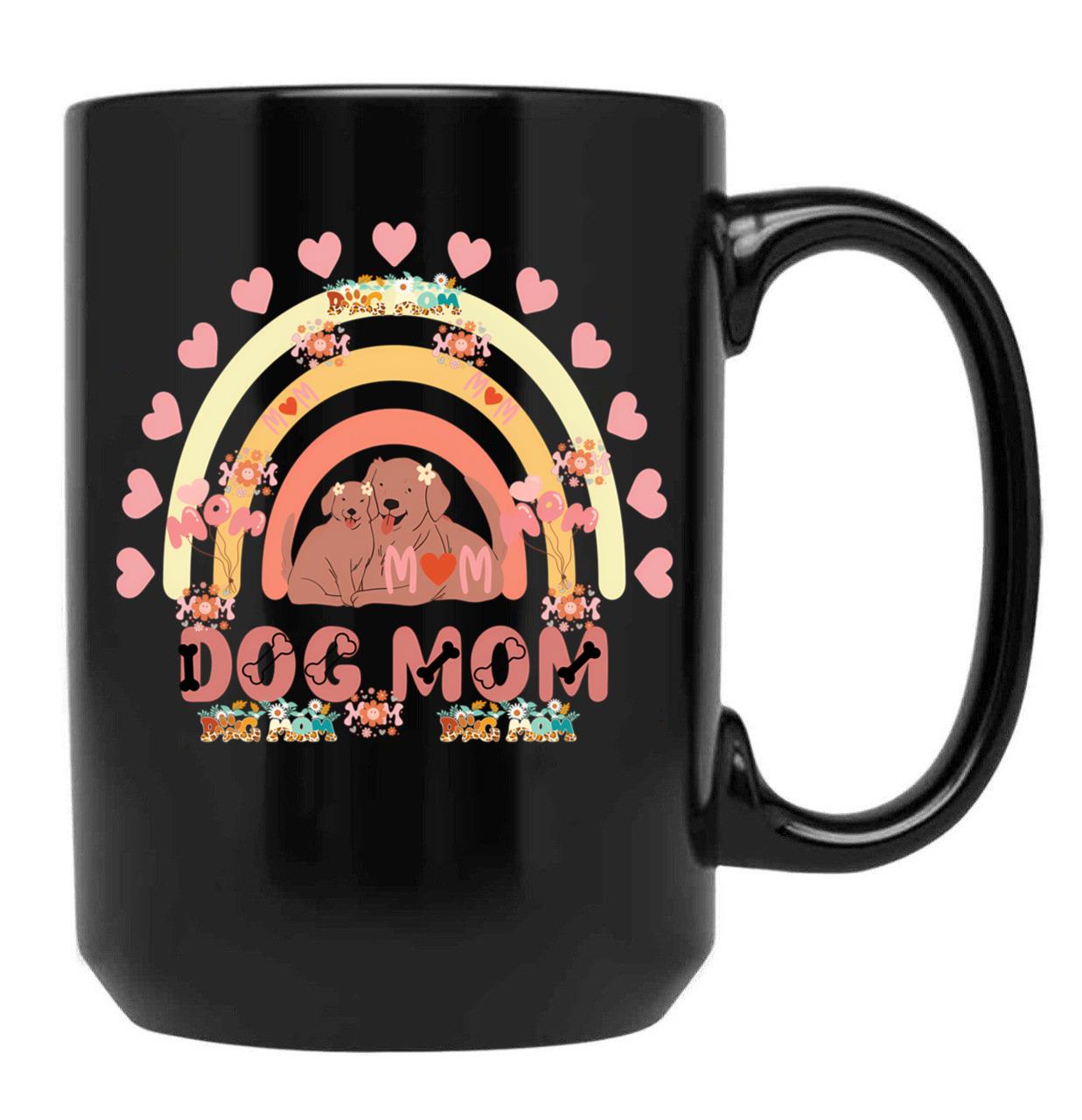 Best Dog Mom Funny Mama Is For Dog Lovers A Cute Dog Mom With A Beautiful Heart Black Coffee Mug, Gift Coffee Mug