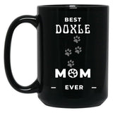 Best Doxle Mom Ever Black Coffee Mug, Gift Coffee Mug