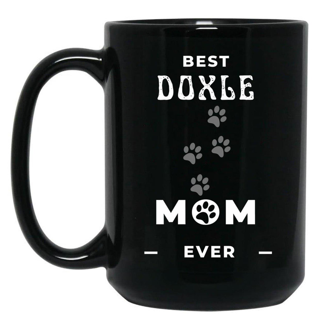 Best Doxle Mom Ever Black Coffee Mug, Gift Coffee Mug