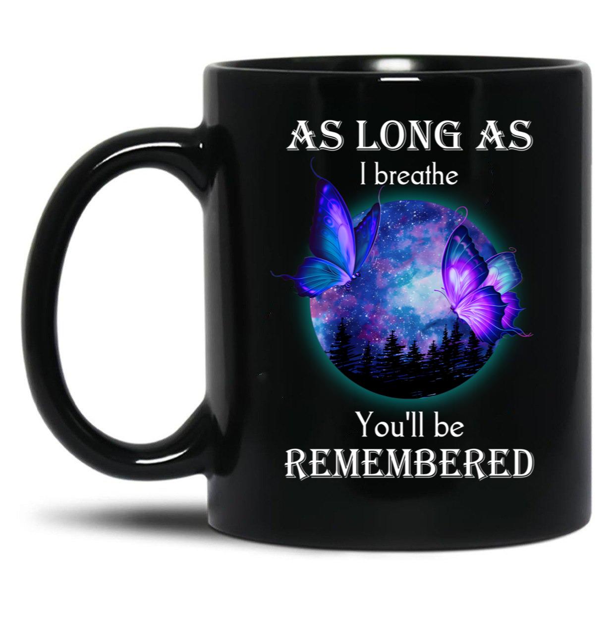 Best Family Remembrance Angel Couple Mug Moon Butterflies In Loving Memorial Mug Black Coffee Mug