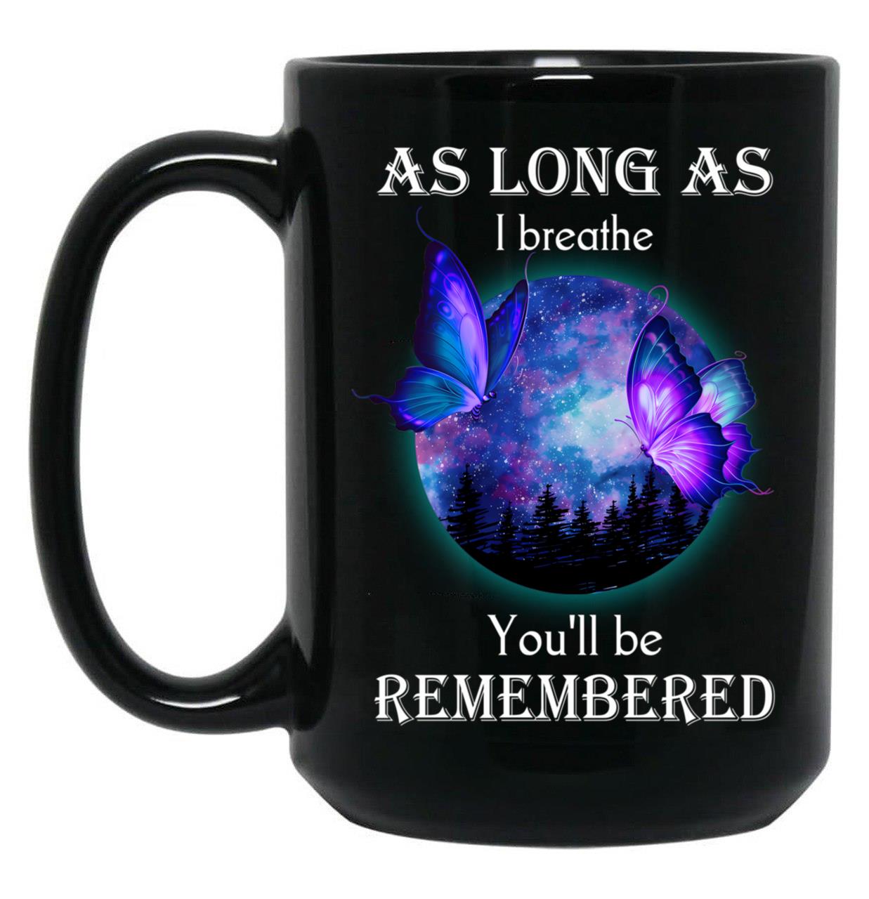 Best Family Remembrance Angel Couple Mug Moon Butterflies In Loving Memorial Mug Black Coffee Mug