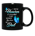 Best Family Remembrance Angel Dad In Heaven Mug Daughter Son Mug Black Coffee Mug - Black