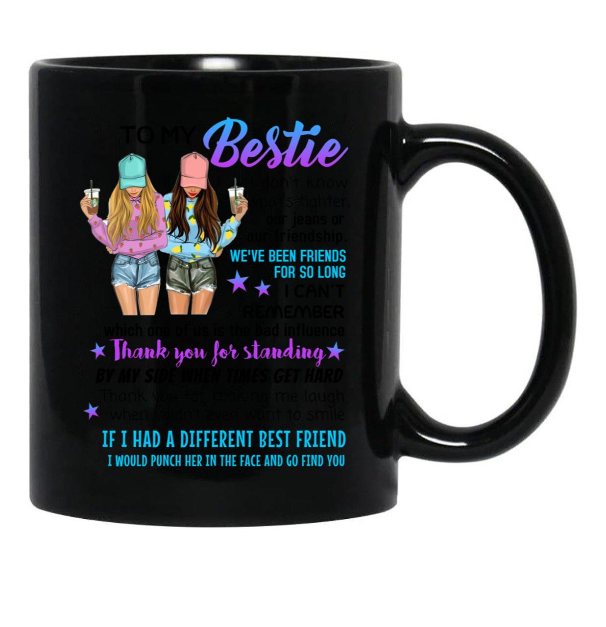 Best Friends Black Coffee Mug - Black