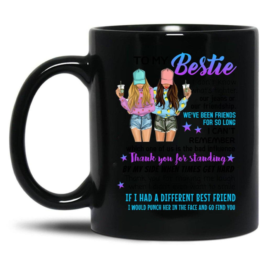 Best Friends Black Coffee Mug