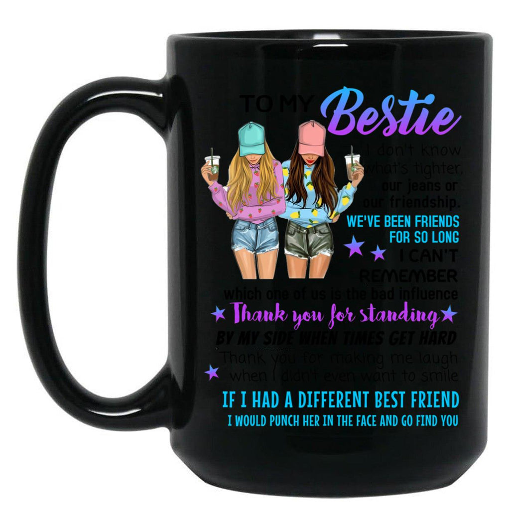 Best Friends Black Coffee Mug