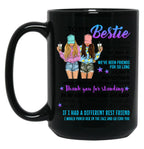 Best Friends Black Coffee Mug