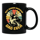 Best German Shepherd Dad Ever - Daddy Dog Owner Lover Black Coffee Mug, Gift Coffee Mug - Black