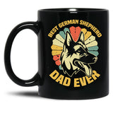 Best German Shepherd Dad Ever - Daddy Dog Owner Lover Black Coffee Mug, Gift Coffee Mug - Black