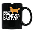 Best Golden Retriever Dad Ever Quote Funny Retriever Dad Saying Black Coffee Mug, Gift Coffee Mug - Black