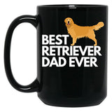 Best Golden Retriever Dad Ever Quote Funny Retriever Dad Saying Black Coffee Mug, Gift Coffee Mug