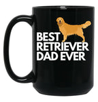 Best Golden Retriever Dad Ever Quote Funny Retriever Dad Saying Black Coffee Mug, Gift Coffee Mug
