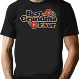 Best Grandma Ever T-Shirt for Men & Women, T-Shirts Graphic Tee - Black