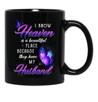 Best In Loving Memory Angel Husband Mug Wife Losing Husband Family Remembrance Mug Black Coffee Mug - Black