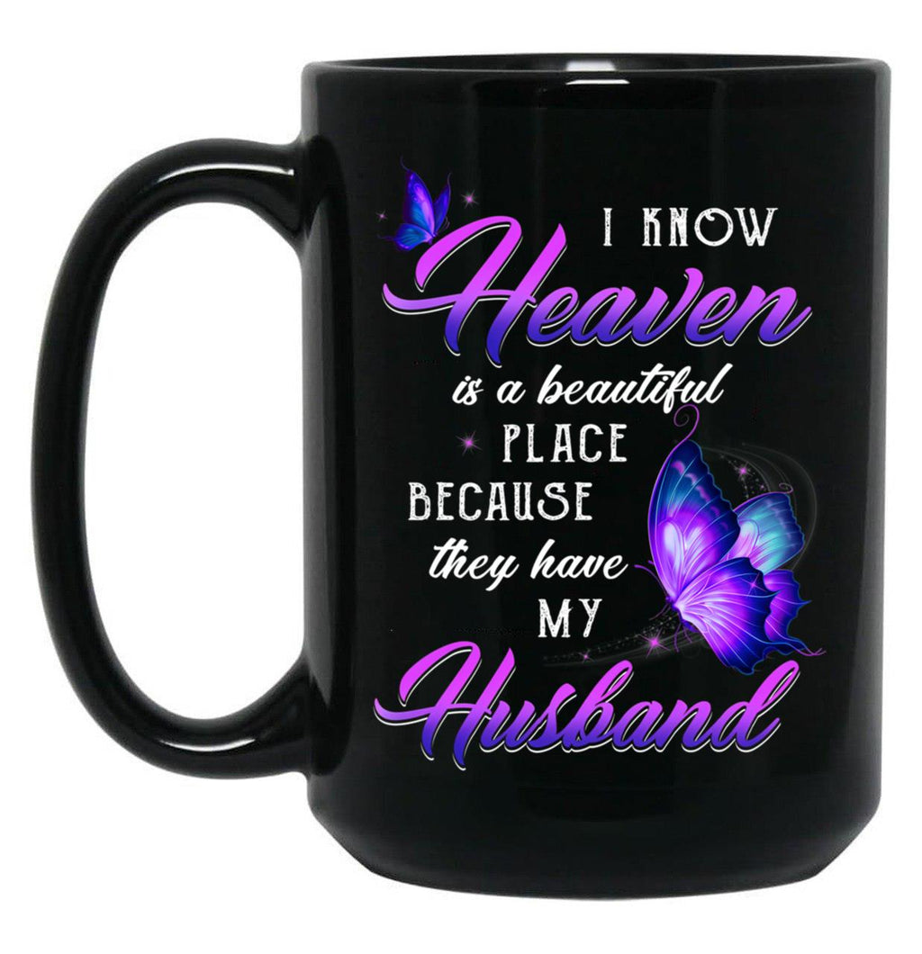 Best In Loving Memory Angel Husband Mug Wife Losing Husband Family Remembrance Mug Black Coffee Mug
