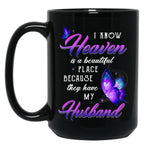 Best In Loving Memory Angel Husband Mug Wife Losing Husband Family Remembrance Mug Black Coffee Mug