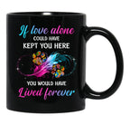Best In Loving Memory Dog Paws Pet Memorial Angel Dog Remembrance Black Coffee Mug - Black
