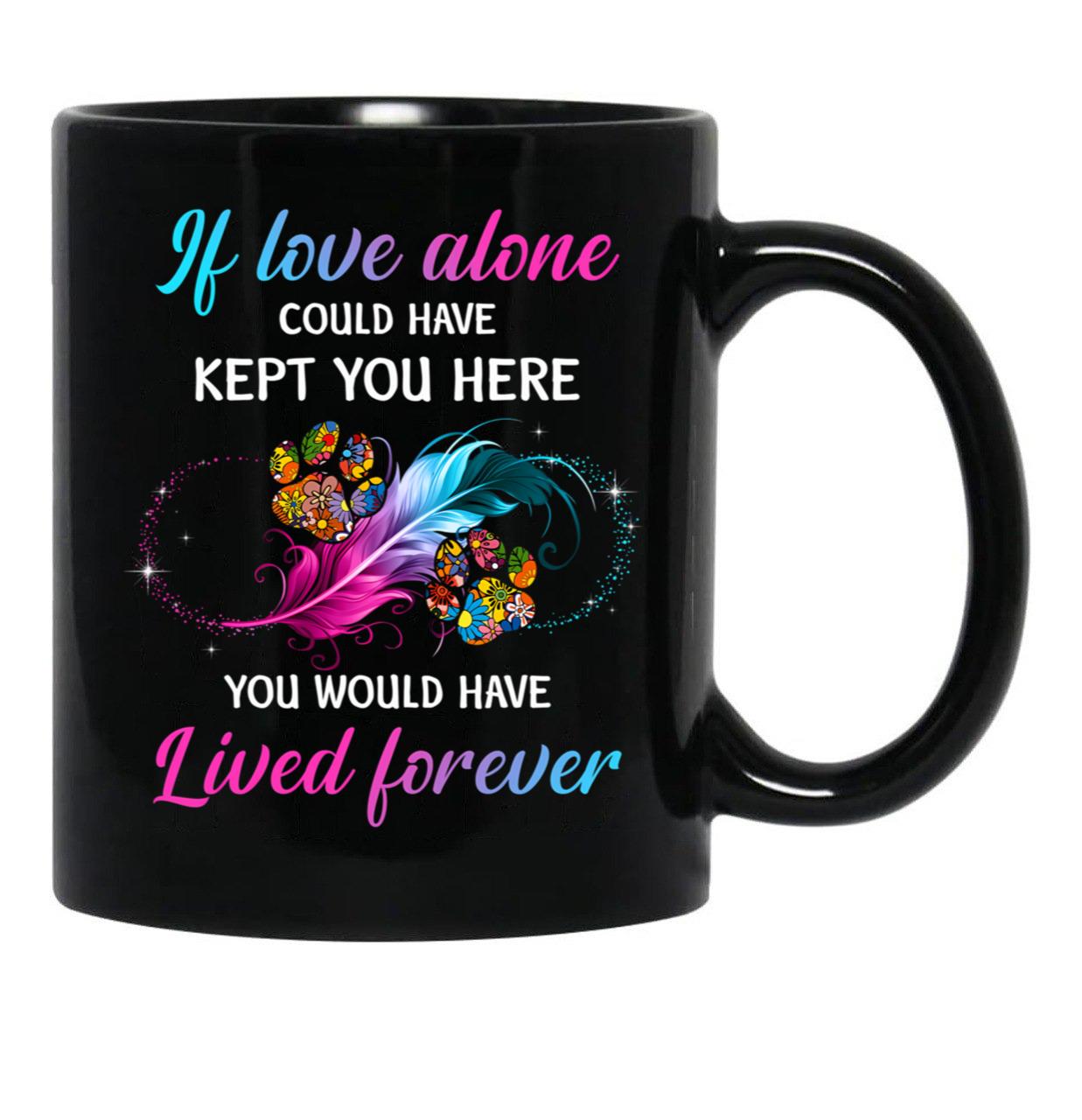 Best In Loving Memory Dog Paws Pet Memorial Angel Dog Remembrance Black Coffee Mug - Black